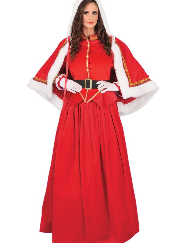 441123 600x800 - Božični ženski kostum dolga obleka Mrs. SANTA DELUXE