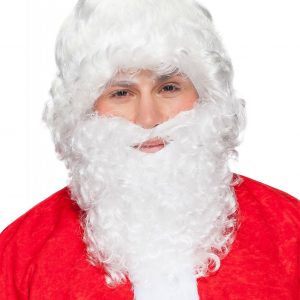 božiček set lasulja in brada set bela